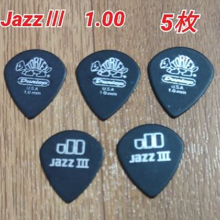 ダンロップ(DUNLOP)のJim Dunlop Tortex Jazz Ⅲ 1.00mm 5枚(エレキギター)