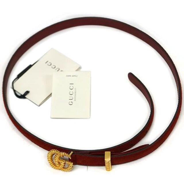 グッチ バックルベルト スエード レザー レッド J4599 | vizoobras.com.br