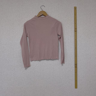 ハイネックTシャツ　薄いピンク(Tシャツ(長袖/七分))