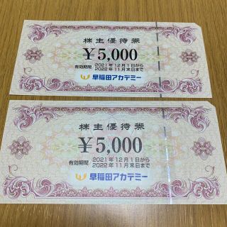 早稲田アカデミー　株主優待券10000円分(その他)