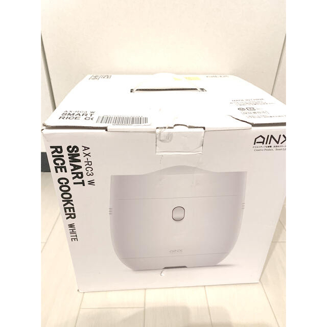 糖質カット炊飯器　Smart Rice Cooker ホワイト AX-RC3W