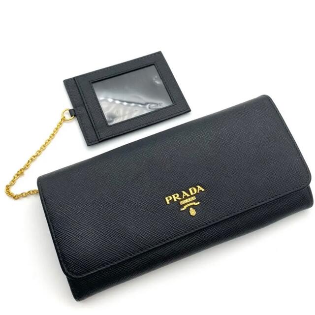 良品⭐鑑定済！PRADA プラダ 長財布 サフィアーノマルティック ブラック⭐