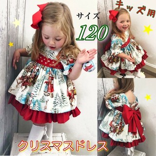 クリスマス ドレス ワンピース  サンタ 女の子 北欧 キッズ 服(ワンピース)