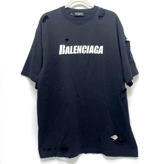 バレンシアガ(Balenciaga)のバレンシアガ ダメージ ロゴ DESTROYED FLATGROUND Tシャツ(Tシャツ(半袖/袖なし))