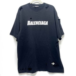 バレンシアガ(Balenciaga)のバレンシアガ ダメージ ロゴ DESTROYED FLATGROUND Tシャツ(Tシャツ(半袖/袖なし))