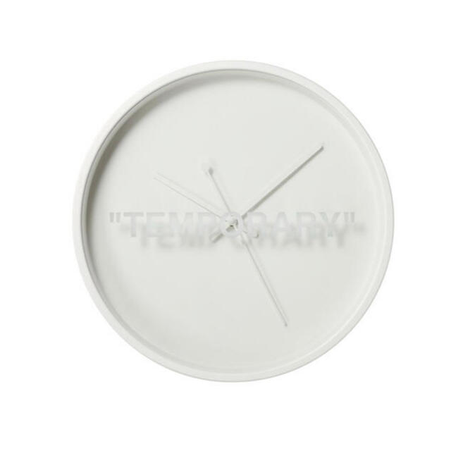 OFF-WHITE(オフホワイト)の美品  IKEA MARKERAD "TEMPORARY" Wall Clock インテリア/住まい/日用品のインテリア小物(掛時計/柱時計)の商品写真