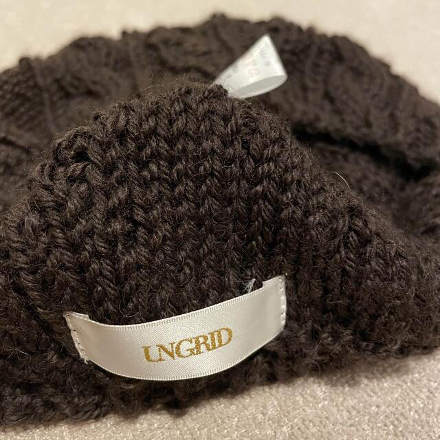 Ungrid(アングリッド)のungridニットベレー帽♡ ブラウン（新品未使用） レディースの帽子(ハンチング/ベレー帽)の商品写真