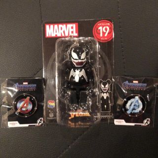 メディコムトイ(MEDICOM TOY)のハッピーくじ Marvel BE@RBRICK ヴェノム　ピンズセット(その他)