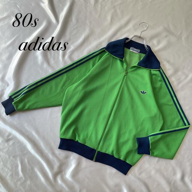 80s adidas デサント製トラックジャケット　グリーン