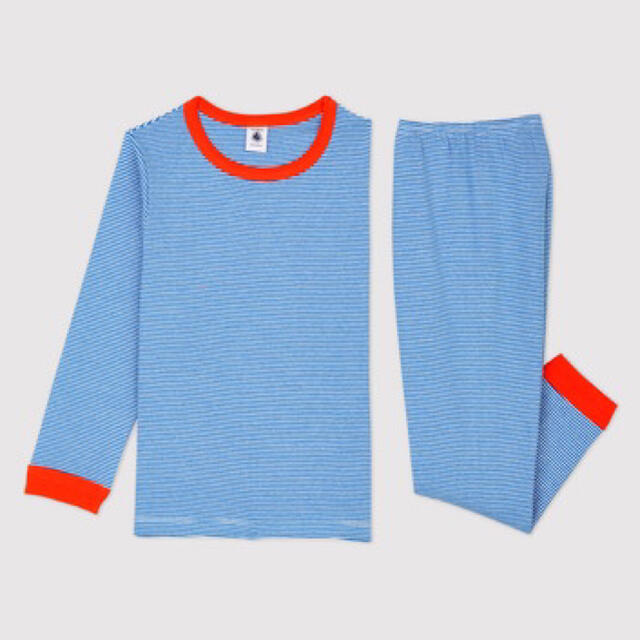 PETIT BATEAU(プチバトー)の新品 プチバトー 10ans 140cm ミラレ 長袖 パジャマ キッズ/ベビー/マタニティのキッズ服男の子用(90cm~)(パジャマ)の商品写真