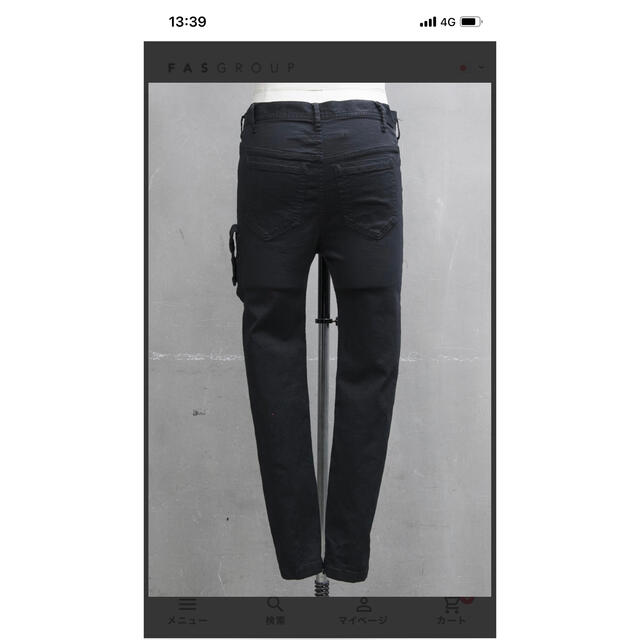 JULIUS(ユリウス)の良品 クリーニング済 ユリウス 667PAM7 ポケット スキニー パンツ メンズのパンツ(デニム/ジーンズ)の商品写真