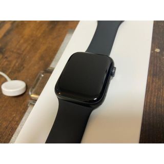 アップルウォッチ(Apple Watch)のApple Watch4 44mm GPSスペースグレイ ブラックスポーツバンド(腕時計(デジタル))