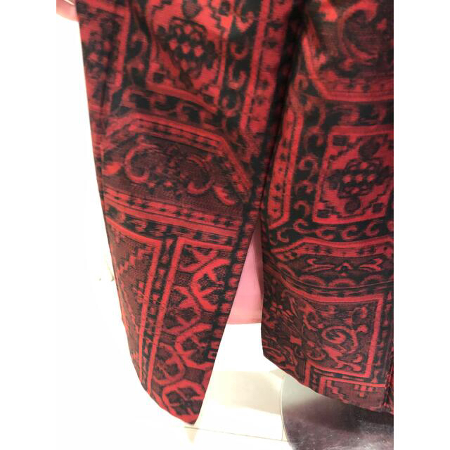 着物リメイク 赤 エレガント ショート丈羽織 ロングスカート レディースのレディース その他(セット/コーデ)の商品写真