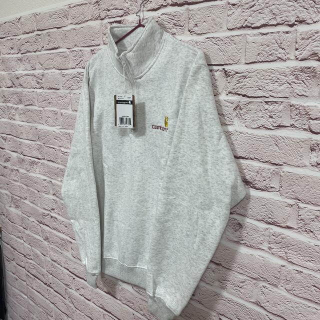 carhartt(カーハート)の【ウルトラレア】新品裏起毛タグ付き カーハート2XL 白 ゆるだぼ ハーフジップ メンズのトップス(スウェット)の商品写真