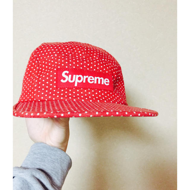 supreme 水玉 キャップ