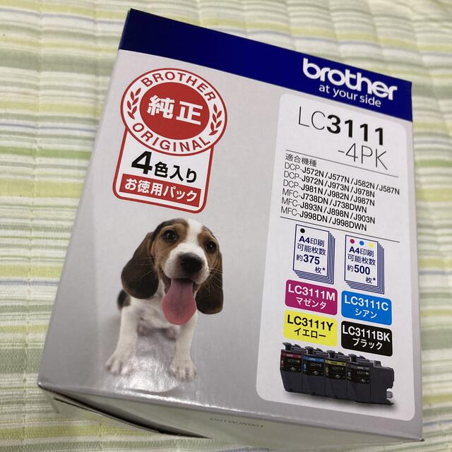 brother(ブラザー)の【新品未使用】brother lc3111-4pk スマホ/家電/カメラのPC/タブレット(PC周辺機器)の商品写真