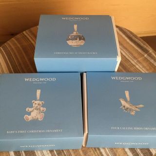 ウェッジウッド(WEDGWOOD)のウェッジウッド　クリスマスオーナメント3個セット新品値下げ(インテリア雑貨)