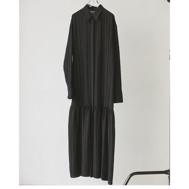 Sheerstripe Shirts Dress todayful 38 黒 | munchercruncher.com