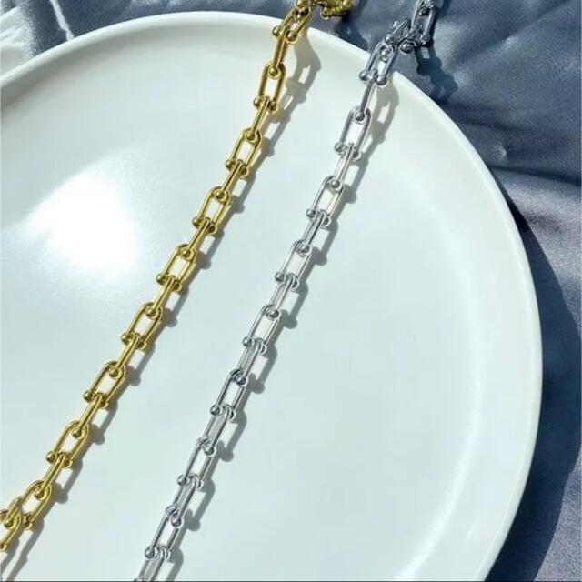 ハードウェア マイクロリンク Uチェーンネックレス シルバー 925