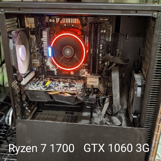 自作PC Ryzen 7 1700 GTX1060 3G 16G/512G16GBSSD