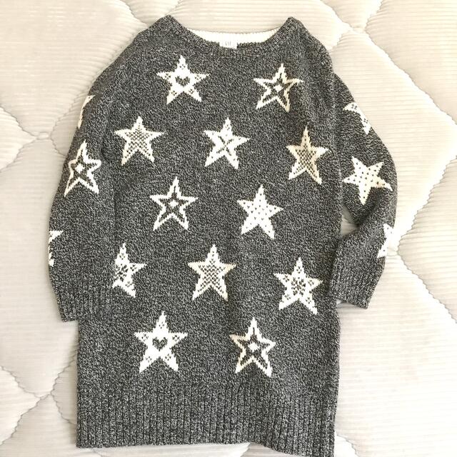 babyGAP(ベビーギャップ)のbaby GAP 4years 綿ニット長袖ワンピース キッズ/ベビー/マタニティのキッズ服女の子用(90cm~)(ワンピース)の商品写真