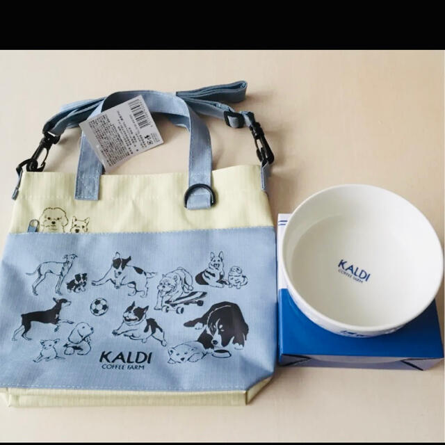 KALDI(カルディ)のカルディ2021いぬの日バッグ&お皿 その他のペット用品(犬)の商品写真