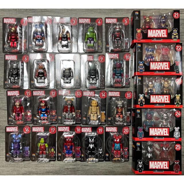 25種セット　MARVEL Happyくじ BE@RBRICK 2021