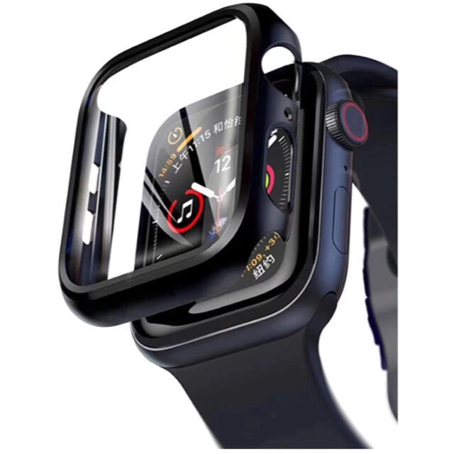 Apple Watch カバー ケース ブラック 44mm 2枚入りケース付け スマホ/家電/カメラのスマホアクセサリー(モバイルケース/カバー)の商品写真