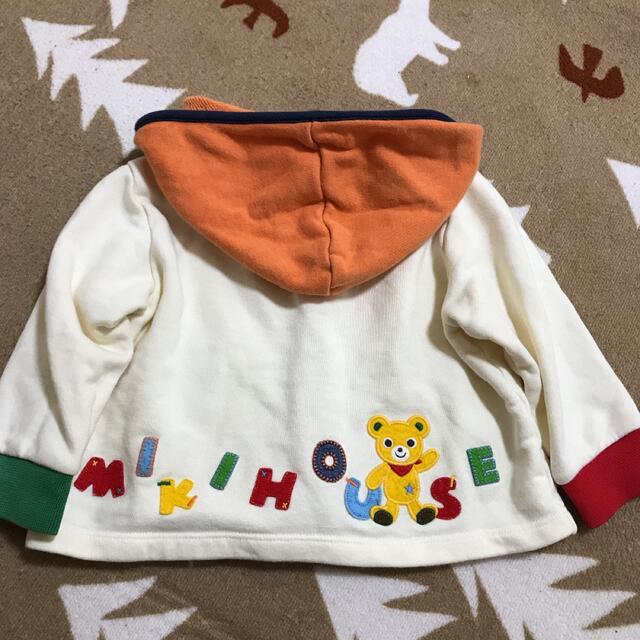 mikihouse(ミキハウス)のミキハウス　パーカー　80サイズ キッズ/ベビー/マタニティのベビー服(~85cm)(ジャケット/コート)の商品写真