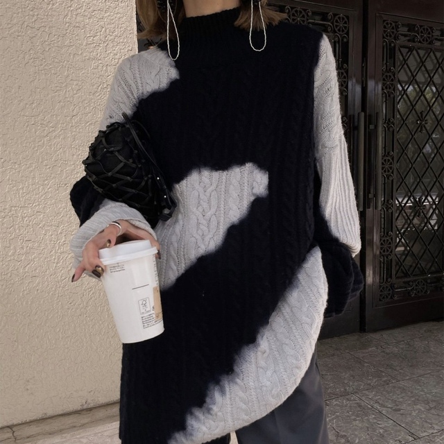 トップスameri TIE-DYE CABLE KNIT TOP