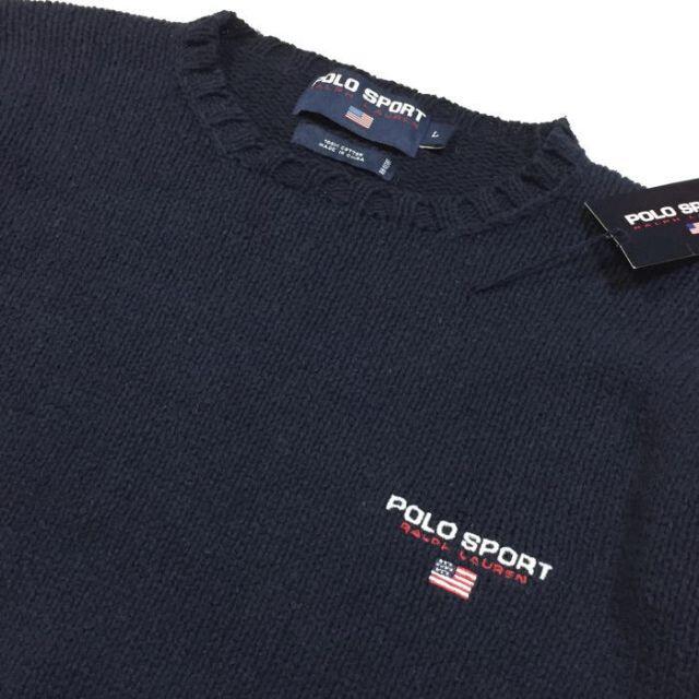 POLO RALPH LAUREN(ポロラルフローレン)の当時物 デッドストック 正規 Ｌ ポロスポーツ コットンセーター ラルフローレン メンズのトップス(ニット/セーター)の商品写真