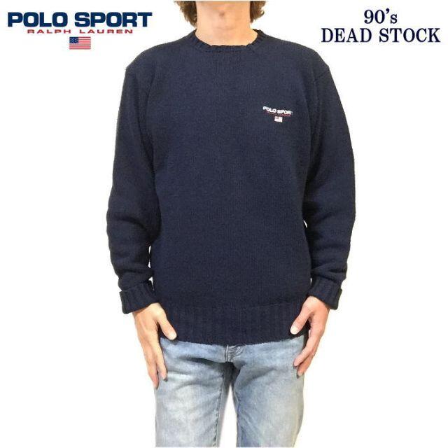 POLO RALPH LAUREN(ポロラルフローレン)の当時物 デッドストック 正規 Ｌ ポロスポーツ コットンセーター ラルフローレン メンズのトップス(ニット/セーター)の商品写真