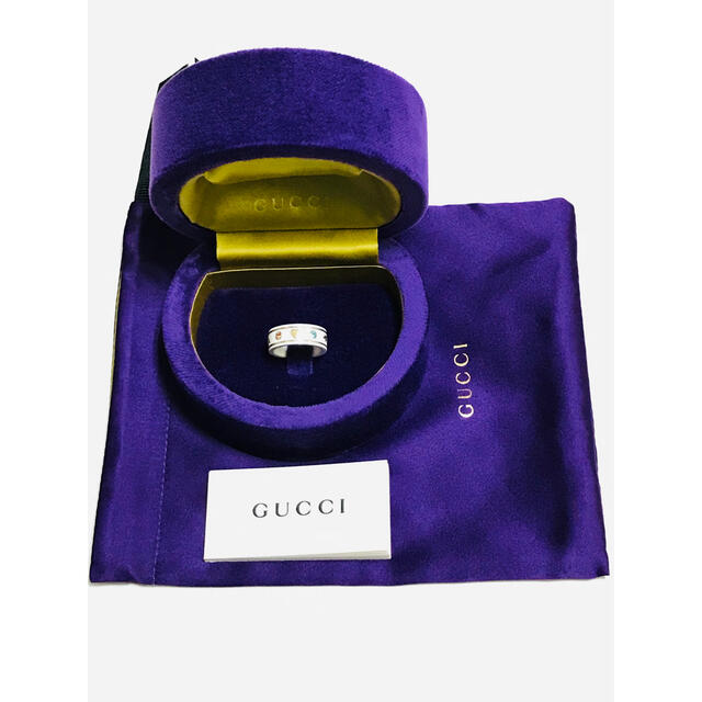 Gucci(グッチ)のGUCCI グッチ　人気　レア　k18 YG ジェムストーン　リング　セラミック レディースのアクセサリー(リング(指輪))の商品写真