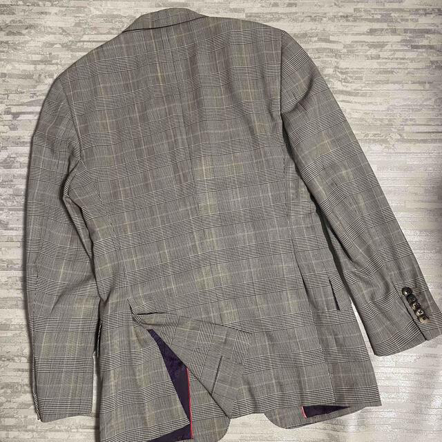 Paul Smith(ポールスミス)のポールスミス スーツセットアップ S ペイズリー柄 グレンチェック 紫 メンズのスーツ(セットアップ)の商品写真