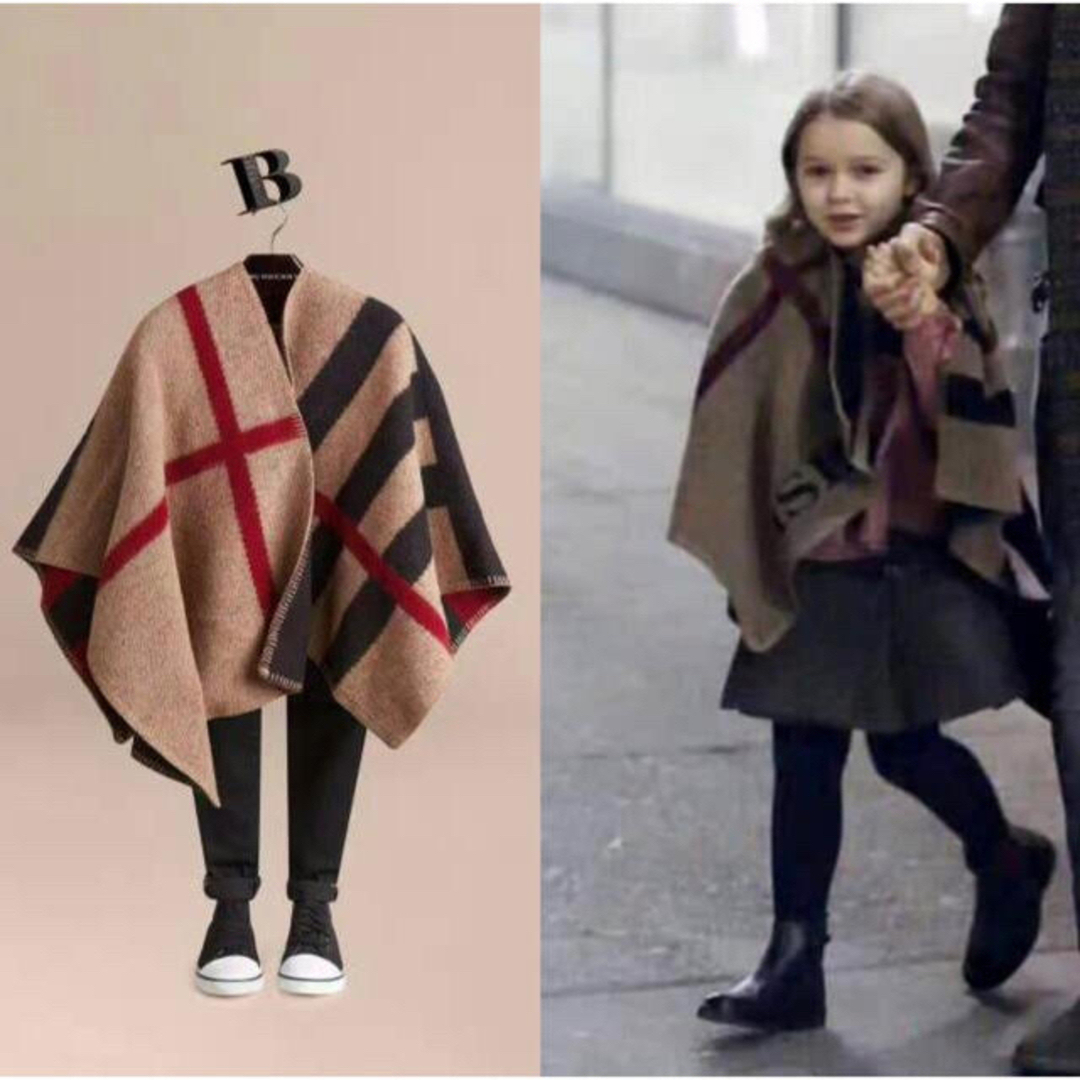 バーバリー　Burberry キッズ　ポンチョ　ブランケット　ケープ