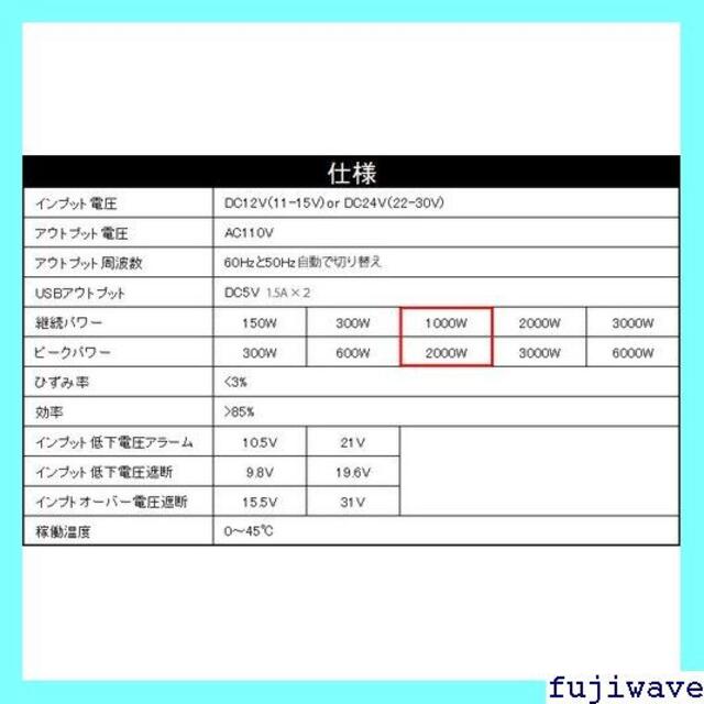 《送料無料》 インバーター カーインバーター 24V 10 v 疑似正弦波 27