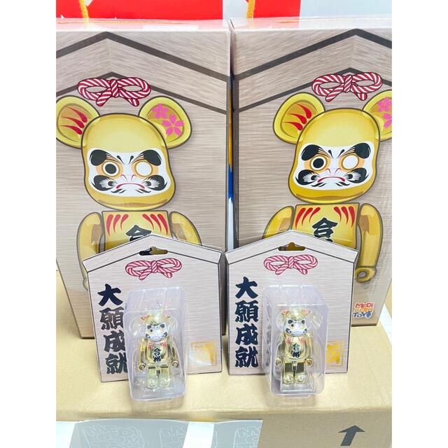 BE@RBRICK 達磨 合格 金メッキ 弐 100％ / 400％