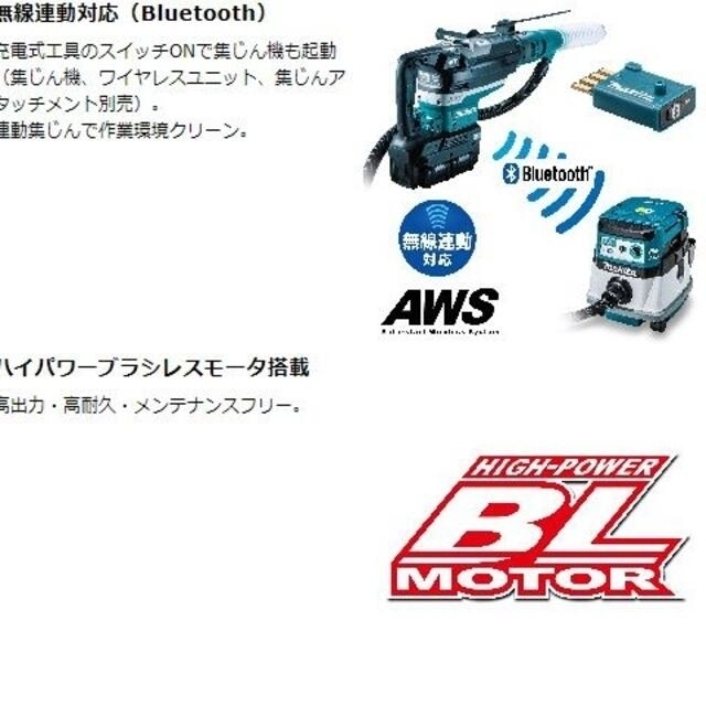 Makita(マキタ)の未使用 マキタ80Vmax52㎜充電式ハンマドリルHR006GZK スポーツ/アウトドアの自転車(工具/メンテナンス)の商品写真