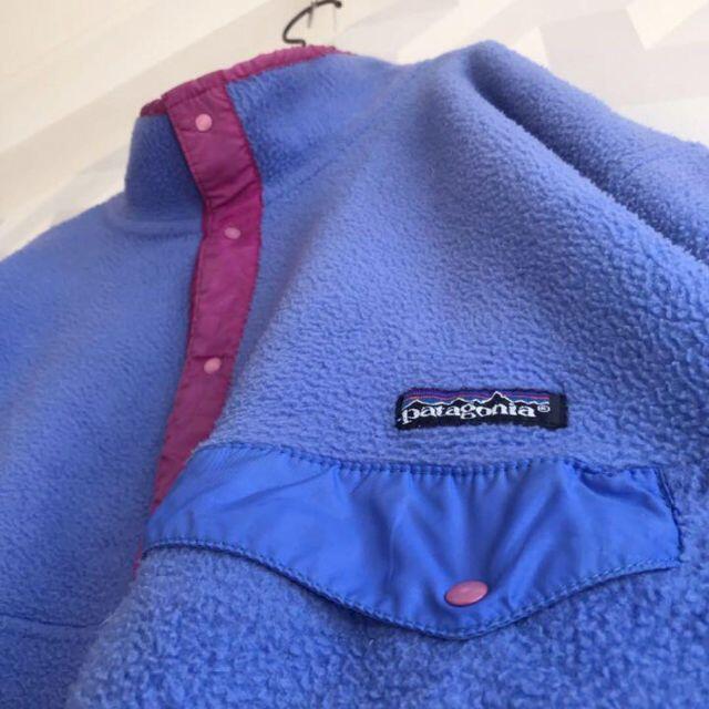 ブルー系,XL(LL)グランドセール 【パタゴニア】XL シンチラ スナップT 選ぶなら ☆90s古着☆patagonia シンチラ スナップT 水色 ムラサキ 美品 ブルゾン