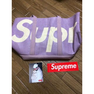 シュプリーム(Supreme)のシュプリーム　トートバッグ　Raffia tote パープル(トートバッグ)