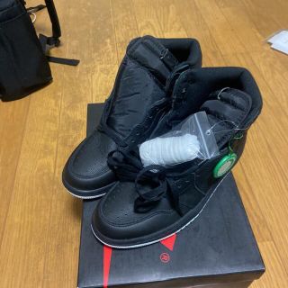 ナイキ(NIKE)のnike jordan1 blackperforated ナイキジョーダン1 黒(スニーカー)