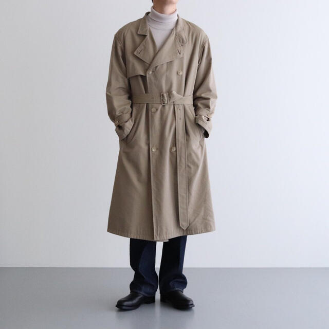 COMOLI(コモリ)の20AW / WASHED FINX CUPRO TWILL LONG COAT メンズのジャケット/アウター(トレンチコート)の商品写真