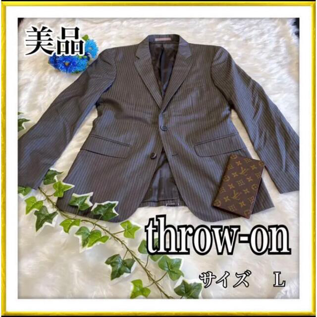 THROW-ON - 【美品】throw-on メンズスーツ ストライプ ジャケットの