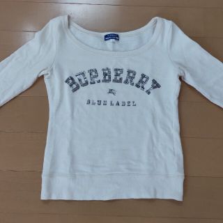 バーバリーブルーレーベル(BURBERRY BLUE LABEL)の格安　バーバリー　七分袖　薄手トレーナー　綿100%(トレーナー/スウェット)