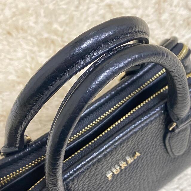 【極美品】FURLA SIRI S ショルダーバッグ 2way レザー ブラック