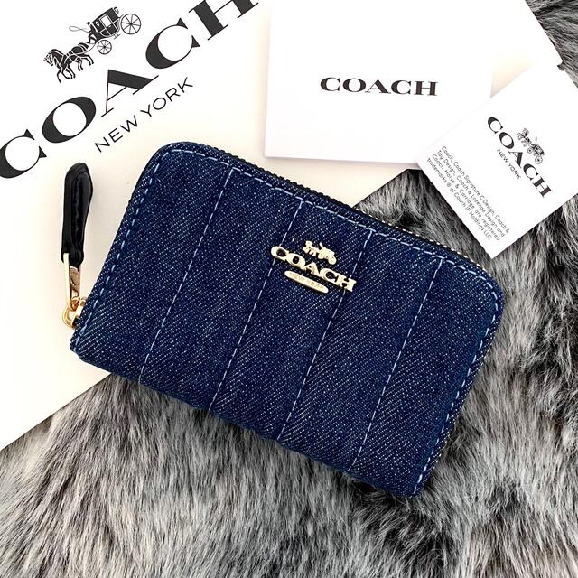 COACH - 新品☆COACH (コーチ) デニム キルティング コインケースの
