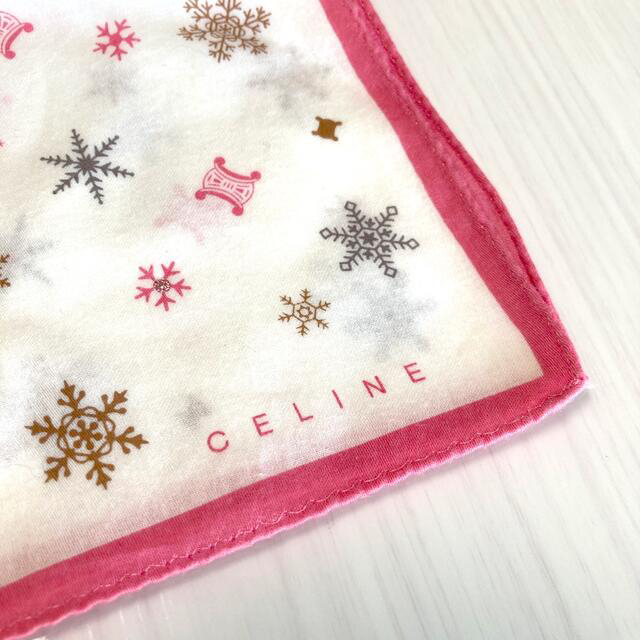 celine(セリーヌ)のCELINE(セリーヌ) ハンカチ 冬柄𐄙ଂ୦◌✶✼ レディースのファッション小物(ハンカチ)の商品写真