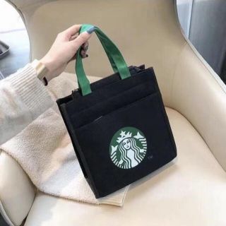 スターバックスコーヒー(Starbucks Coffee)の人気商品　スタバトートバッグ　ブラック　日本未発売　新品未使用　　N1(トートバッグ)