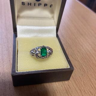 グリーン色のシルバーの指輪(リング)
