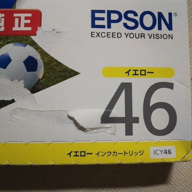 EPSON(エプソン)のEPSONエプソン純正インクカートリッジ●４６サッカーボールイエロー黄●未使用 エンタメ/ホビーのアート用品(その他)の商品写真